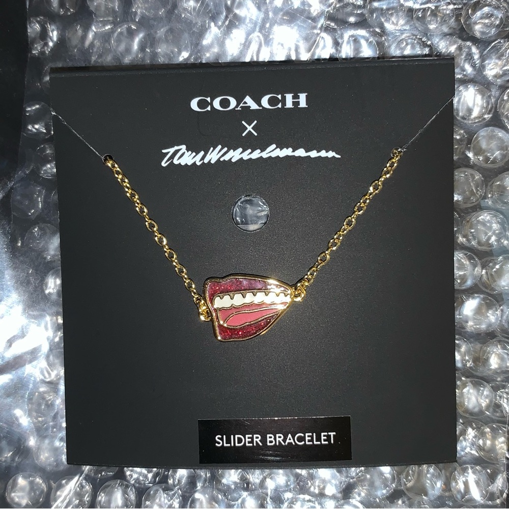 NEW! COACH x TOM WESSELMAN Lips Slider Bracelet, NWT, GORGEOUS! - Picture 4 of 11
